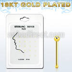 p18kgb pack of 18k gold silver nose bones with 1 5mm ball top