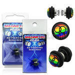 pkmp110 acrylic magnetic fake plug w female signs on rainbow