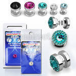 pkmp113 magnetic fake plug w ferido swarovski center crystal