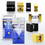 pkmp116 anodized 316l steel fake plug w square sides