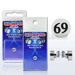 pkmp12 surgical steel magnetic fake plug with 69 logo