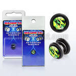 pkmp87 black acrylic magnetic fake plug w camouflage pattern