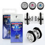 pkmp99 surgical steel magnetic fake plug w crystals o rings