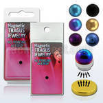 pktg5 magnetic non piercing tragus stud w anodized half ball