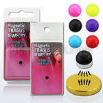 pktg9 magnetic non piercing tragus stud with glow ball