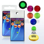 pmglb3 half ball glow acrylic fake magna stud w magnet backing
