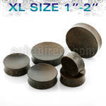pwbxl xl size palm wood concave double flare plug