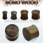 pwn sono wood double flared solid plug size 3mm 25mm
