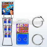 rkclp rack of 72 prs of spring loaded fake clips in blister