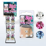 rkcsb rack of assorted color stick on belly crystals