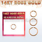 rsel16 solid 14kt rose gold seamless ring, 16g (1.2mm)