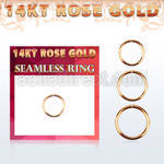 rsel20 solid 14kt rose gold seamless ring, 20g (0.8mm)