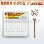 rsnbpxc rose gold silver nose bones w 1 5mm clear prong crystal