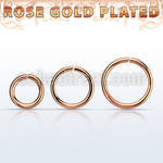 rssel16 rose gold plasted 925 silver seamless ring (1.2mm)