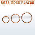 rssel18 rose gold plasted 925 silver seamless ring (1mm)