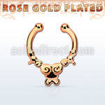 rssepd2 rose gold silver fake septum clicker in a indian