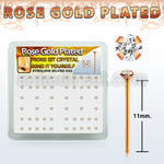 rsyp14xc rose gold plated silver bend it nose stud w 2mm crystal