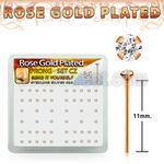 rsyz2xc rose gold plated silver bend it nose stud w 2mm cz top