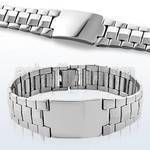 sb164 high polished steel bracelet with wide nameplate