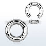 seg2 high polished surgical steel segment ring, 2g (6mm)