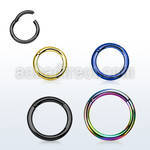 seght14 pvd plated 316l steel hinged segment ring 14g 1.6mm