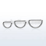 seld16 d shapped surgical steel seamless ring, 16g (1.2mm)