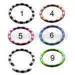 semt14 pvd 316l steel segment ring in two color zebra stripes