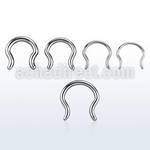 sepd 316l steel septum retainer in an outward bell shape