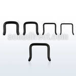 septb black pvd 316l steel septum retainer in outward invert u