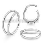 sgsh32 steel hinged segment ring 16g double rings