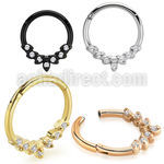 sgtsh30 pvd plated steel hinged segment ring leaves cnc cz