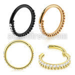 sgtsh43 anodized steel hinged segment ring cz chain balls