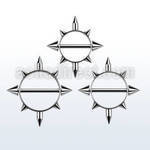 snpc round spiked nipple shield w 316l steel barbell