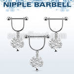 snpod2 316l steel nipple stirrup w tree of life