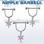 snpoz1 316l steel nipple stirrup w dragonfly w cz wings