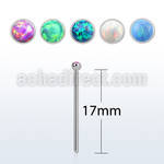 snsop 316l steel bend it nose stud 20g (0.8mm) synthetic opal