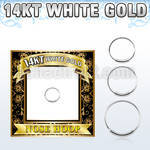 solid 14k white gold endless nose hoop, 22g (0.6mm)