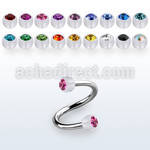 spajb5 steel spiral w 5mm bio flex balls w bezel set crystals
