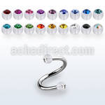 speajb3 steel spiral w 3mm bio flex balls w bezel set crystals