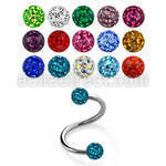 spefr3 eyebrow lip 316l steel spiral with 3mm ferido ball