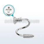 spescw 316l steel spiral with cross screw top screw tip