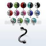 spetfr3e eyebrow lip anodized 316l steel spiral w 2 color balls