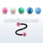 spetop3 anodized 316l steel spiral w 3mm synthetic opal balls