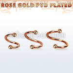 spettb2 rose gold steel eyebrow spiral w 2 2mm balls