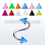 speuvcn surgical steel eyebrow spiral with two 3mm uv cones