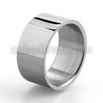 sr125 matte polished stainless steel engravable 10mm wide ring