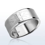 sr138 matte steel carving ring with high polished dragon