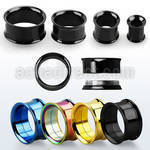 sthp pvd threaded 316l steel double flared flesh tunnel