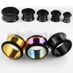 stpg pvd 316l steel single flared flesh tunnel with o ring