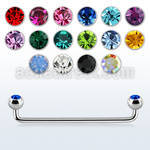 sub2cx 45 316l steel industrial surface barbell w bezel balls